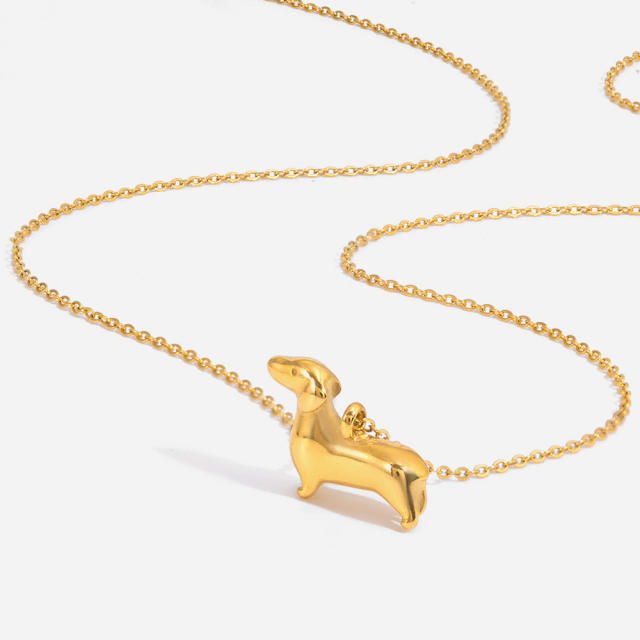 Stainless Steel Cute Dog Necklace dainty necklace