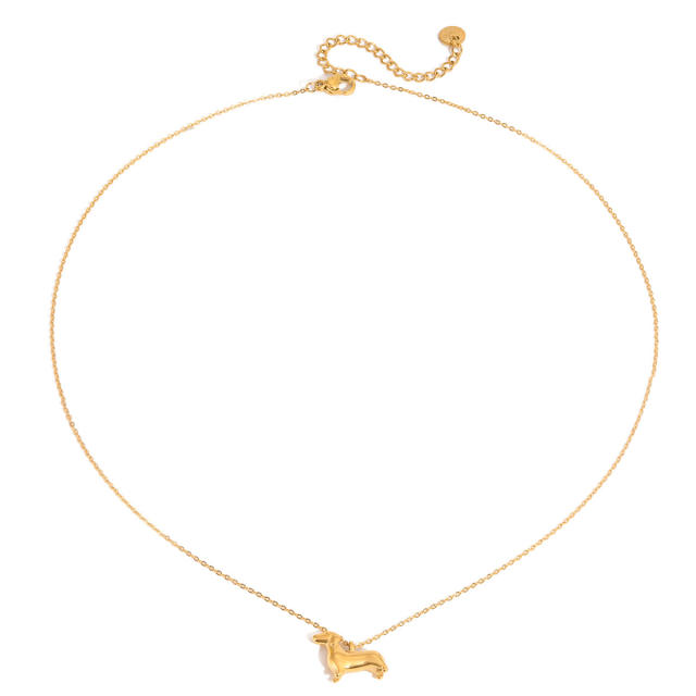 Stainless Steel Cute Dog Necklace dainty necklace