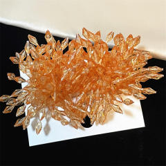 Exaggerated Crystal Fireworks Earrings rings set