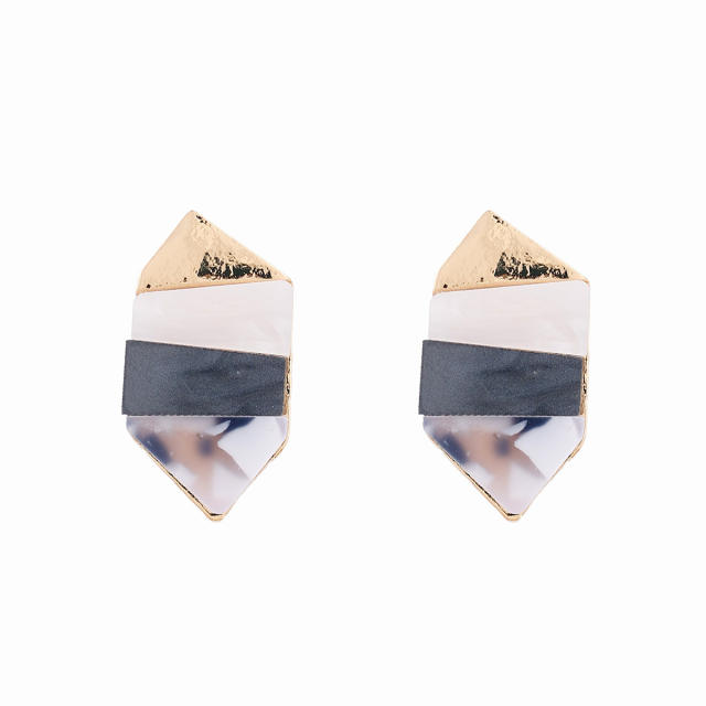 Irregular shape acrylic studs earrings collection