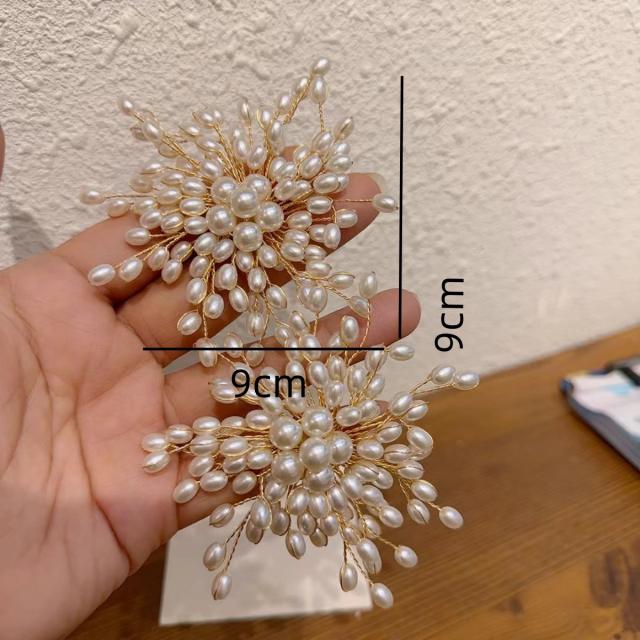 Exaggerated Style Beaded Handmade Earrings pearl earrings for women