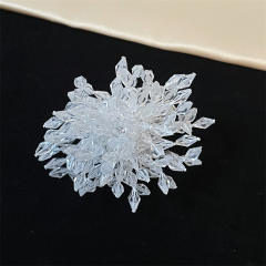 Exaggerated Crystal Fireworks Earrings rings set