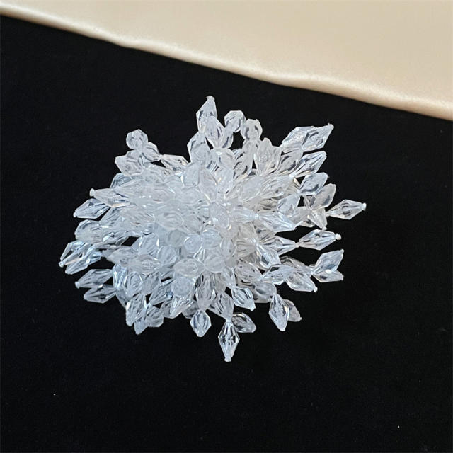 Exaggerated Crystal Fireworks Earrings rings set