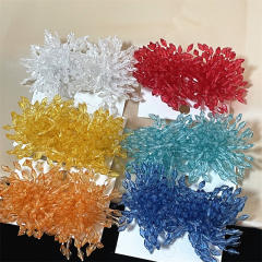 Exaggerated Crystal Fireworks Earrings rings set