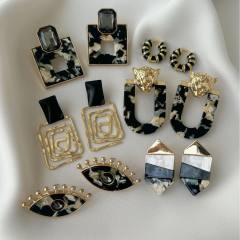 Irregular shape acrylic studs earrings collection