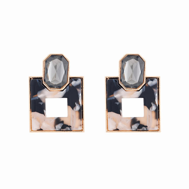 Irregular shape acrylic studs earrings collection
