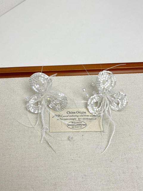 Bohemia handmade beaded flower earrings for women holiday earrings