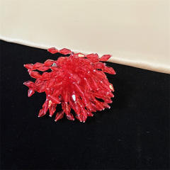 Exaggerated Crystal Fireworks Earrings rings set
