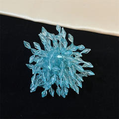 Exaggerated Crystal Fireworks Earrings rings set