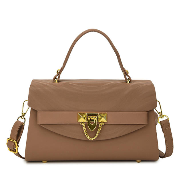 Fashionable multi color PU leather square shape handbag crossbody bag purse bag