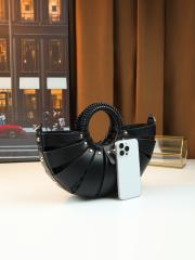 Fashion colorful hollow out fan shape handbag holiday bag