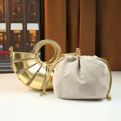 Fashion colorful hollow out fan shape handbag holiday bag