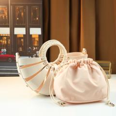 Fashion colorful hollow out fan shape handbag holiday bag
