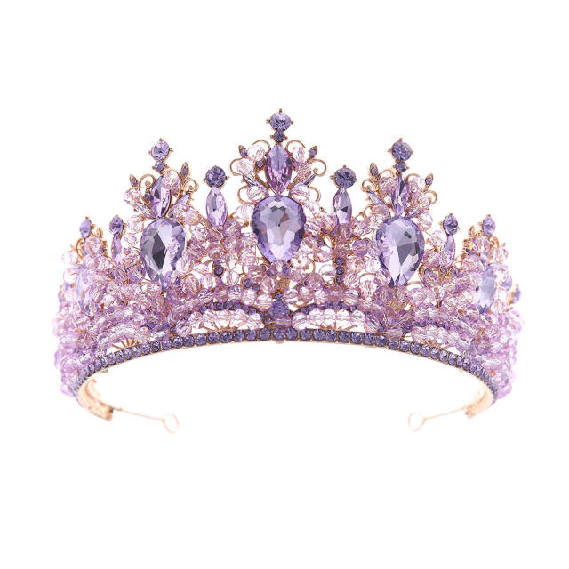 Palace Style Bridal Crown Rhinestone Crown Wedding Tiara Ladies Royal Hair Accessories