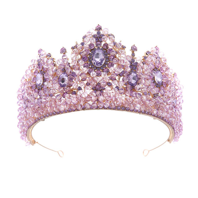 Palace Style Bridal Crown Rhinestone Crown Wedding Tiara Ladies Royal Hair Accessories