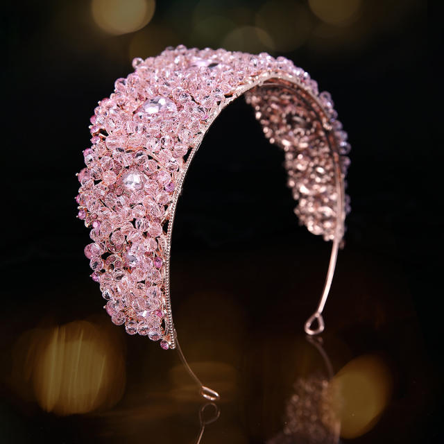 Palace Style Bridal Crown Rhinestone Crown Wedding Tiara Ladies Royal Hair Accessories