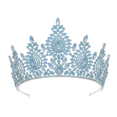 Baroque Beauty Pageant Bride Crown Tiara Alloy Crystal Wedding Hair Band