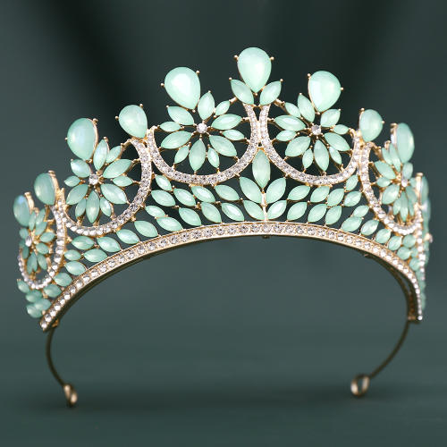 Baroque Beauty Pageant Bridal Crown Tiara Alloy Crystal Wedding Headband Hair Accessories Crown