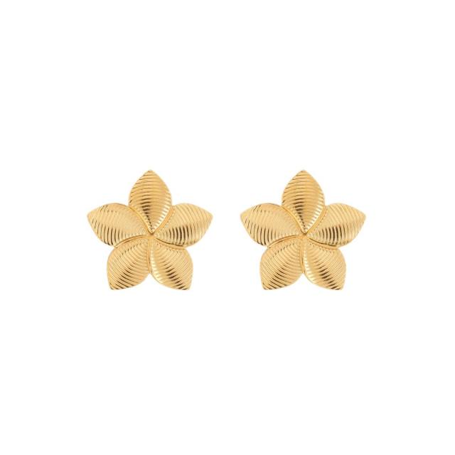 Hot Sale Flower Leaf Series stainless Steel Earrings