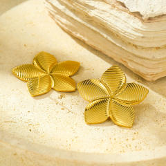 Hot Sale Flower Leaf Series stainless Steel Earrings