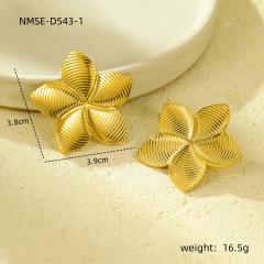 Hot Sale Flower Leaf Series stainless Steel Earrings