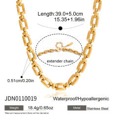 Minimalist Retro Chain Necklace Autumn Winter Stainless Steel necklace
