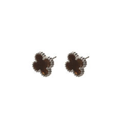 13mm Stainless Steel Earrings Four-Leaf Clover Earrings for Women