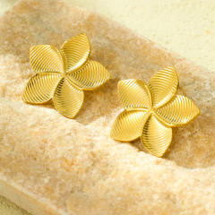 Hot Sale Flower Leaf Series stainless Steel Earrings