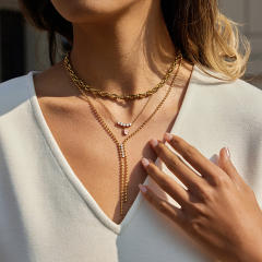 Minimalist Retro Chain Necklace Autumn Winter Stainless Steel necklace