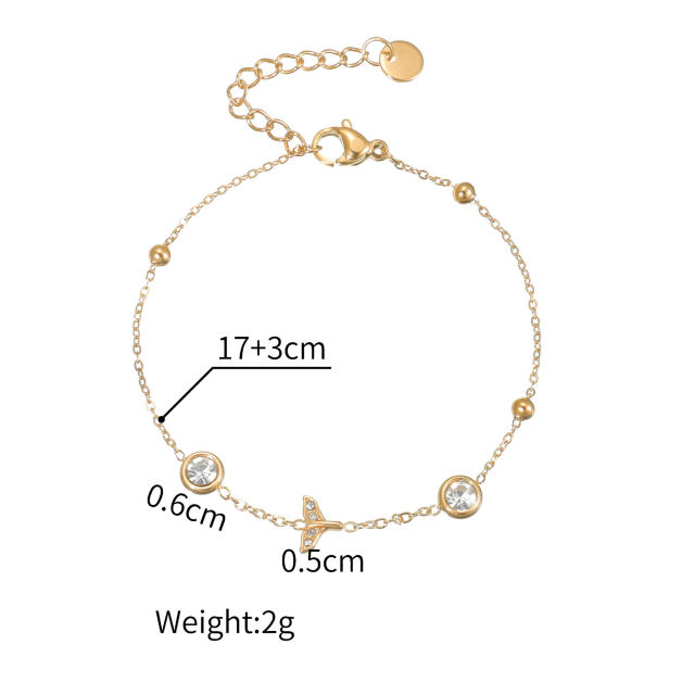 Light Luxury  Diamond Bracelet Women's Distinctive Stainless Steel bracelet 18K Gold Plated Exquisite Hand Jewelry