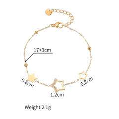 Light Luxury  Diamond Bracelet Women's Distinctive Stainless Steel bracelet 18K Gold Plated Exquisite Hand Jewelry