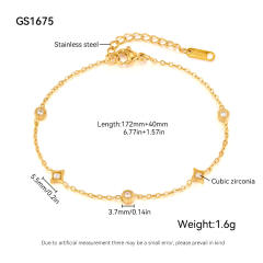 Fashion Bracelet for Women Stainless Steel bracelet Bow diamodn Titanium Steel Jewelry