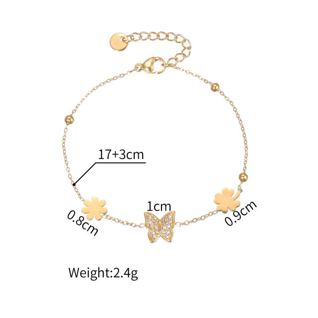 Light Luxury  Diamond Bracelet Women's Distinctive Stainless Steel bracelet 18K Gold Plated Exquisite Hand Jewelry