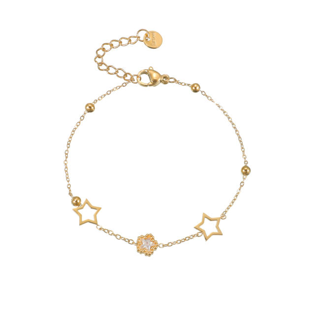 Light Luxury  Diamond Bracelet Women's Distinctive Stainless Steel bracelet 18K Gold Plated Exquisite Hand Jewelry