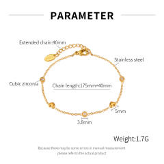 Fashion Bracelet for Women Stainless Steel bracelet Bow diamodn Titanium Steel Jewelry