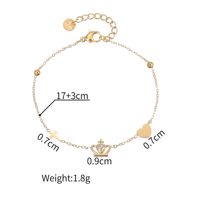 Light Luxury  Diamond Bracelet Women's Distinctive Stainless Steel bracelet 18K Gold Plated Exquisite Hand Jewelry