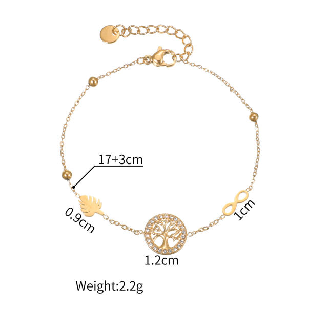 Light Luxury  Diamond Bracelet Women's Distinctive Stainless Steel bracelet 18K Gold Plated Exquisite Hand Jewelry