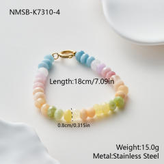 Natural Stone Hand-Beaded  Small Fresh Style Sweet Bracelet Necklace for Women