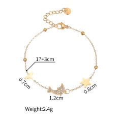 Light Luxury  Diamond Bracelet Women's Distinctive Stainless Steel bracelet 18K Gold Plated Exquisite Hand Jewelry