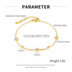 Fashion Bracelet for Women Stainless Steel bracelet Bow diamodn Titanium Steel Jewelry