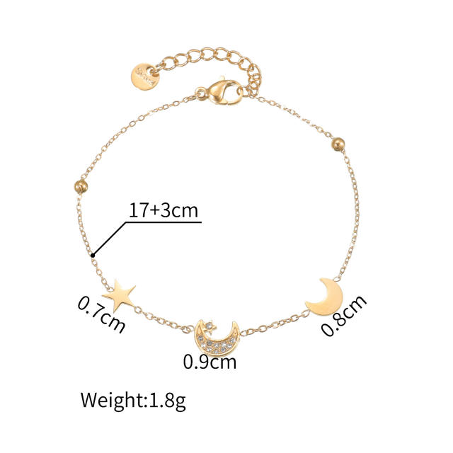 Light Luxury  Diamond Bracelet Women's Distinctive Stainless Steel bracelet 18K Gold Plated Exquisite Hand Jewelry