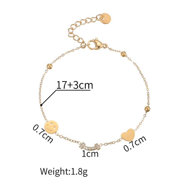 Light Luxury  Diamond Bracelet Women's Distinctive Stainless Steel bracelet 18K Gold Plated Exquisite Hand Jewelry