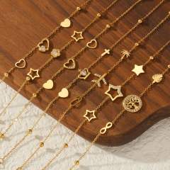 Light Luxury  Diamond Bracelet Women's Distinctive Stainless Steel bracelet 18K Gold Plated Exquisite Hand Jewelry