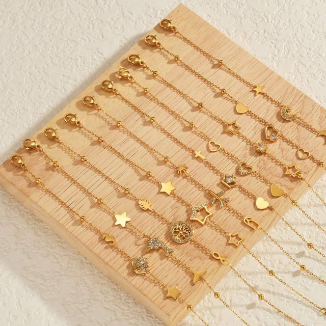 Light Luxury  Diamond Bracelet Women's Distinctive Stainless Steel bracelet 18K Gold Plated Exquisite Hand Jewelry