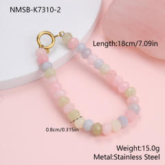 Natural Stone Hand-Beaded  Small Fresh Style Sweet Bracelet Necklace for Women