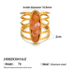 Stainless Steel Necklace 18K Gold Jewelry Set