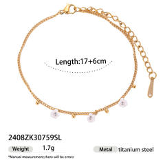 Stainless Steel Necklace 18K Gold Jewelry Set