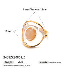 Stainless Steel Necklace 18K Gold Jewelry Set