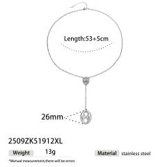 Stainless Steel Necklace Pig Nose Tassel Necklace long necklace