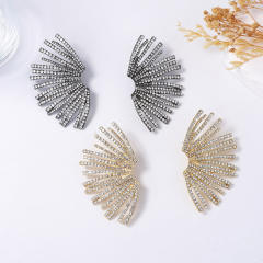 Rhinestone pave setting alloy earrings diamond earrings unique earrings